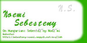 noemi sebesteny business card